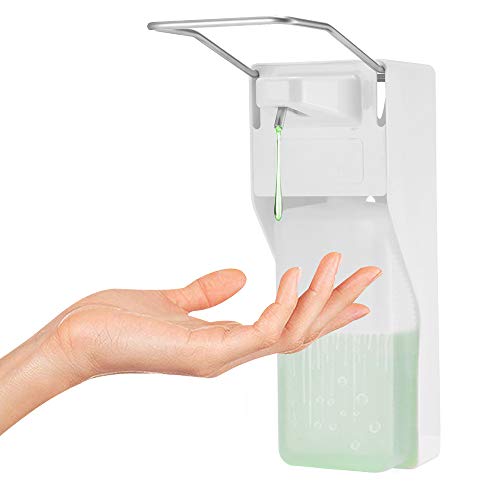 FreeLeben Dispensador De Jab�n 1000 Ml Mango De Acero Inoxidable Desinfectante Higi�nico Montado Pared Dispensador Codo Prensa Bombas De Jab�n Lavador De Manos para Hogar Hotel Hospital