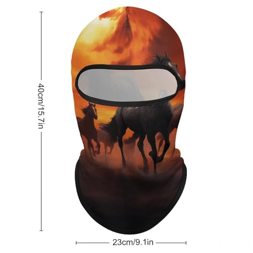 Balaclava para hombre, máscara para esquí y ciclismo, con diseño de nubes brillantes rojas, cubreboca para invierno miniatura 2