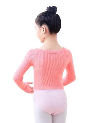 Girls Long Sleeve Dance Sweater, Soft Ballet Warm Up Pullover, Dance Sweater for Leotards2