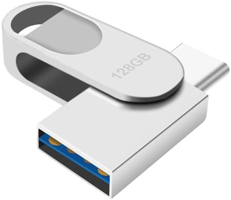 LESOGE Chiavetta USB 128 GB Con Connettore Type C, IOS E USB 3.0 – Pen Drive 3-in-1 Per Telefono, PC, MAC, Android, Trasferimento Veloce 80MB/s
