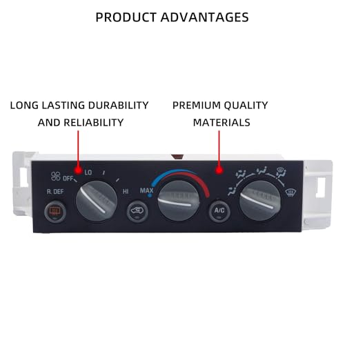 image for Dasbecan 599-006 AC Heater Climate Control Panel Module HVAC w/Rear Wi