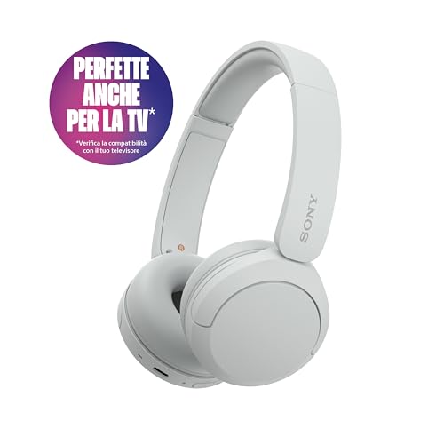 Sony Cuffie Bluetooth Wireless WH-CH520 Stile On-Ear Fino a 50 Ore di Autonomia Ricarica Rapida Colore Bianco - 2