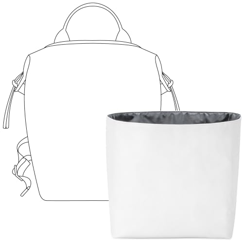 FANJI Project Tote Bag Organizer Insert for Longchamp Le Pliage Backpack, Custom Fit Inside Premium Slate Gray Lightweight WaterResistant Purse Insert with Cup Holder Accessories