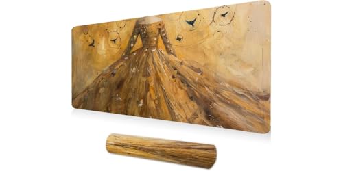 Grand tapis de souris gamer avec bords cousus et base caoutchouc antidérapante A-288