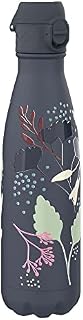 Ion8 Leak Proof Water Bottle, Vacuum Insulated, Navy Botanical, 500ml (17oz), I8TS501PNGBFLOR, Navy Global Botanical