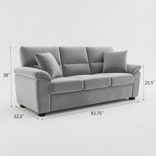 Image of Anderson Sofa Set for Living Room | Sectional Sofas | Premium Fabric Sofa for Home Office | Fabric Sofa Set | Fabri Sofa (Light Grey Fabric, 3+2 Seater)