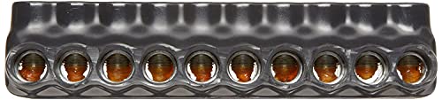 Morris Products 97650 Black Insulated Multi-Cable Connector - Dual Entry 10 Ports 250-6 Wire Range, 2-Pack