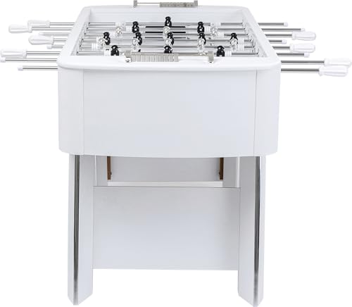 Kare Design Kicker Style, Weiß, Kickertisch, Fußballtisch, kugelgelagert, inkl. 4 Bälle, Figuren austauschbar, Fußballkicker, 90x125x145 cm (H/B/T) – Bild 3
