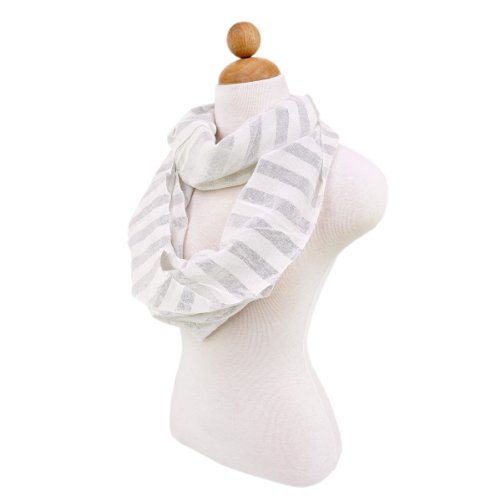 Premium Striped Glitter Infinity Loop Fashion Scarf - Diff Colors Avail2