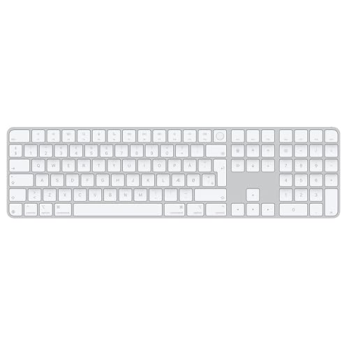 Apple Magic Keyboard avec Touch ID et pavé numérique pour Les Mac avec Puce Apple - Danois - Touches Blanches ​​​​​​​