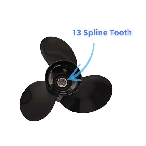 Image of Propeller 10 3 /8 x 14 Pitch 3 Blade 13 Spline Tooth 48-816706A45 | Compatible for Mercury 25-70 HP RH Rotation Aluminum Prop with Hub Kit