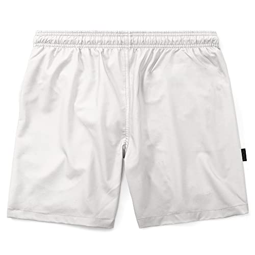 Shorts Masculino Praia Piscina Academia Liso MXC BRASIL (BR, Alfa, P, Regular, Regular, Branco)