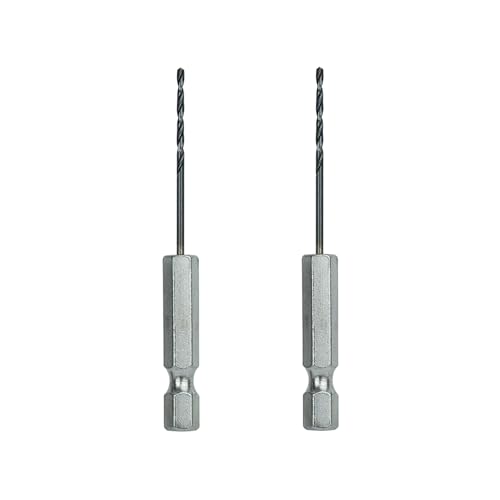 ForgeWorx 1/16 Inch Cobalt Drill Bits 2pcs Heavy-Duty Metal Drill Bit Set for Steel Cast Iron TiAlN Coating 1/4 Hex Shank (1/16 x 4)
