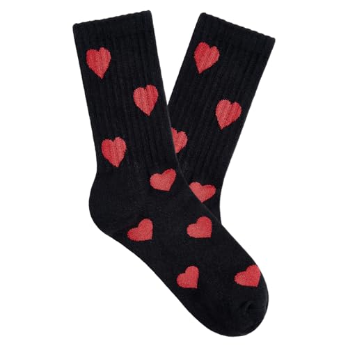 Image of American Trends Womens Novelty Striped Crew Socks Athletic Vintage Slouch Mid Calf Tube Socks