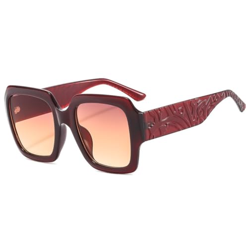 Lunettes de soleil UV400 pour femmes avec motifs vintage élégants
