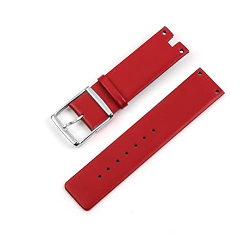 Correas de reloj compatibles con CK K94231, piel auténtica, suave, duradera, compatible con las correas Calvin Klein de 22 mm, color blanco, negro, marrón, rojo, para hombre (color de la correa: rojo,