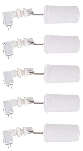 KRPLUS® RO Float Valve Copper Terminal Auto-Cut Off Switch, Water Flow Switch RO Spare Water Level Switch Compatible with Dolphin/Reviva/Hexa And Glance Type Models, White (Pack Of 5)