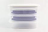 Tupperware Cool`N Fresh 1,5 L Behälter (3)+Frischegitter lila (2) + Klimadeckel