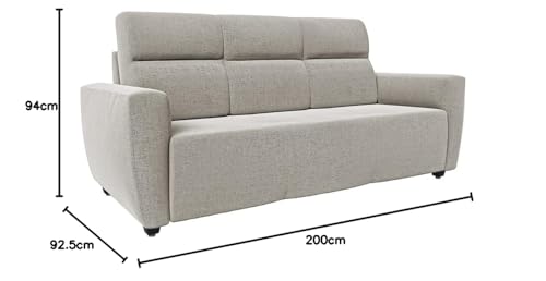 Image of Wakefit Sofa Set | 3 Year Warranty | Sofa 5 Seater, 5 Seater Sofa for Living Room, Wooden Sofa Set, Sofa Set 3+1+1 Seater - Belize(Reflection : White)