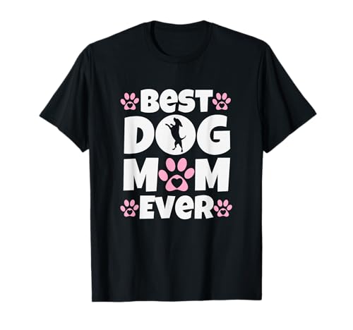 Dog Paw Prints Best Dog Mom Tee