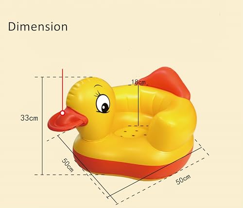 Image of Baby Sitting Chair for 3-36 Months, Inflatable Sofa seat with Air Pump | Portable Feeding Booster for Kids | Cushion Back Support for Infants | Chairs Sitter for Outdoor Kids
