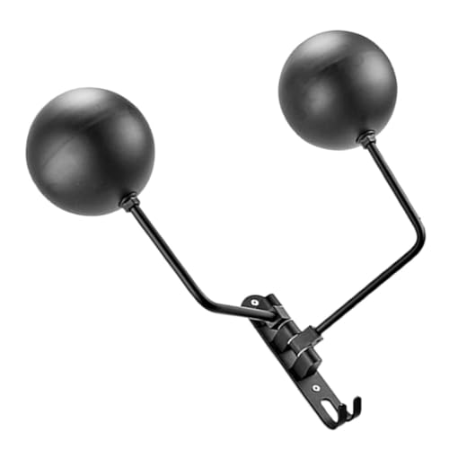 LOORGVEL 壁掛け式オートバイヘルメットホルダー ダブルボール設計 帽子やスカーフ収納対応 省スペースで 保管 バイクガレージ整理用