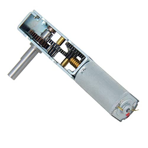 Heyiarbeit 12V 8.5RPM DC Worm Gear Motor High Torque Turbine Worm Gear Reduction Motor Reversible Speed Reducing Electric Gear Box Motor for DIY Robot Door Lock