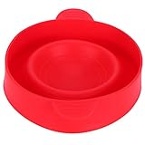 01 02 015 Popcornmaschine, Küchenutensilien, zusammenklappbare DIY-Popcornschüssel für Kühlschrank, Mikrowelle, Ofen(Mit Griff-neu rot)