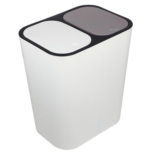 Caneca de basura doble compartimento beige