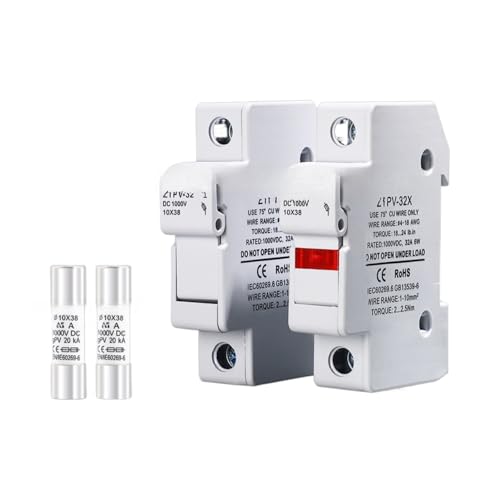 Fusible DC1000V 10*38 résout les surcharges de courant continu 15A 32A