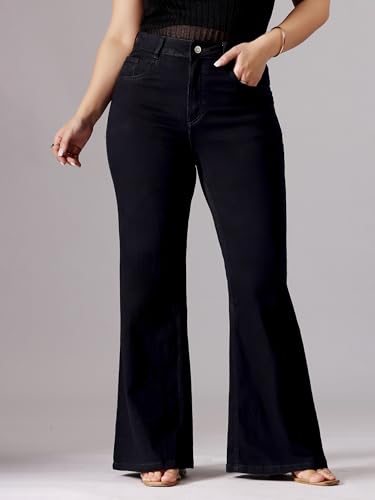 Image of Miss Chase A+ Women's Bootcut High Rise Stretchable Denim Jeans