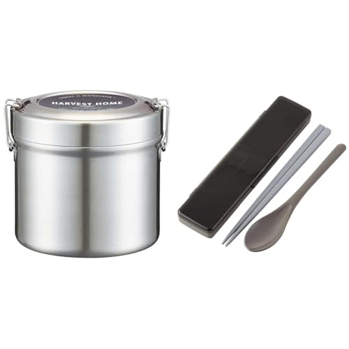 �y�Z�b�g�����z�X�P�[�^�[(Skater) �ۉ��ٓ��� ���^ 2�i 1050ml ��e�� �j�� �X�e�����X �����`�W���[ �ۉ��ۗ� �^��f�M�\�� STLB3AG + �R���r�Z�b�g �R�� �� �X�v�[�� �Z�b�g ��21cm �`���R�[���O���[ CCS45SAAG-