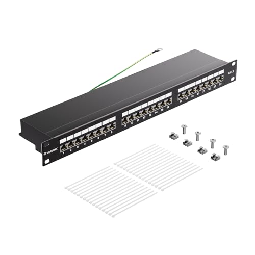 Montage Serveur RJ45 Blindé CAT6 VCELINK pour organiser les baies informatiques de bureau