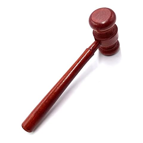 Aliotech Wooden Courtroom Gavel Judge Gavel Costume Accessory Justice Costume Accessories Props for Halloween Cosplay Party Cover