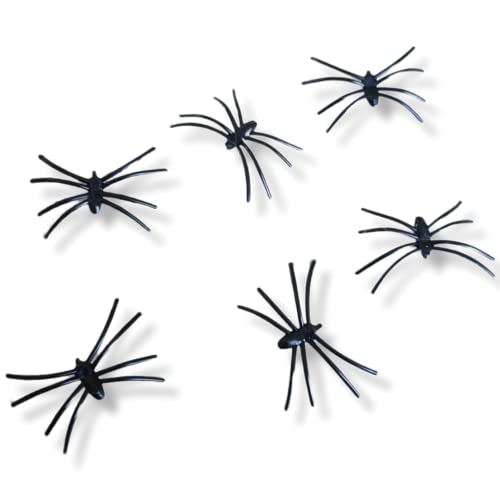 Antevia – Spinnennetz Halloween weiß mit 6 schwarzen Spinnen | über 10 Modelle | sehr dehnbar (Spiderweb)