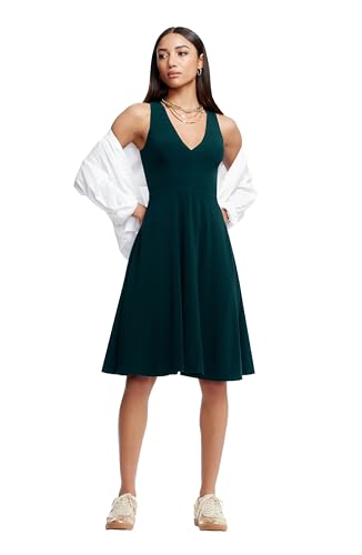 Image of Dress the Population Women's Catalina Solid Sleeveless Fit & Flare Midi Dress