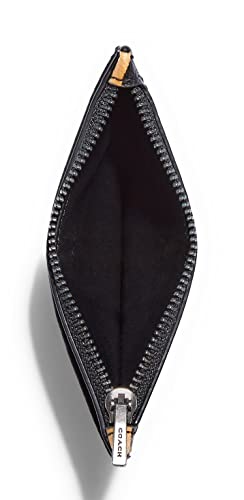 Coach Zip Card Case Wallet In Leather (Qb/Honey/Black Multi With Tiger Print) #TOP2