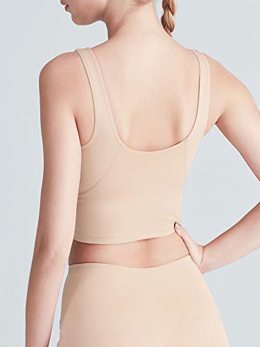 pedkit Sutiã esportivo feminino U nas costas em U com decote removível e acolchoado colete acolchoad