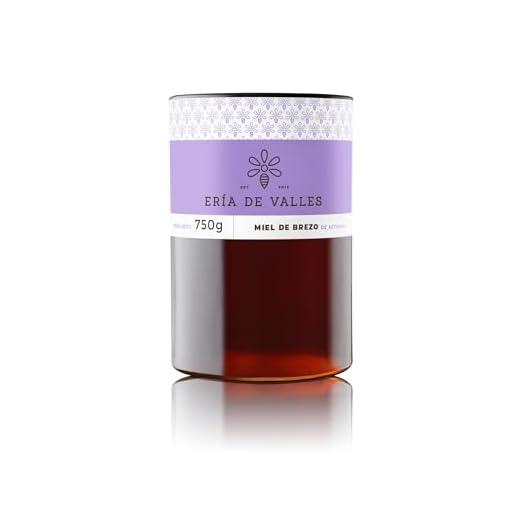 Ería de Valles – Miel de Brezo de Asturias 100% Natural – Aroma Intenso, Sabor Dulce con Toque Amargo – Miel Cruda Artesanal – Propiedades Naturales (750 g)