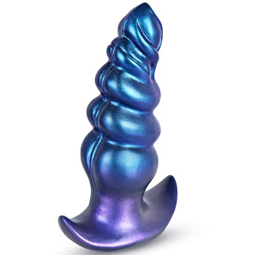 Dildo Fantasy a Costine da 16,5 cm, Dildo Anale a Nodo Largo con Ventosa Portatile, Plug Anale in Silicone a Forma di Mostro Alieno, Sex Toy per Punto G e Prostata per Uomini, Donne e Coppie Gay