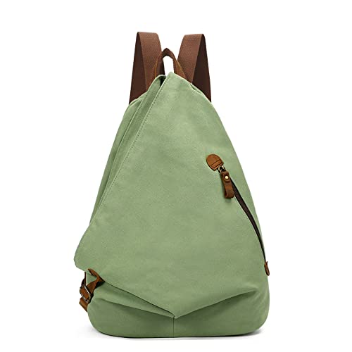 Image of KL928 Canvas Vintage Backpack - Large Casual Daypack Outdoor Travel Rucksack Hiking Backpacks for Men Women