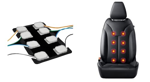 BoBoHui Car Seat Modification， Universal Seat Modification Massage System - Lumbar Support - Complete Electric Pneumatic Massage Kit with 8 Massage Points TPU Air Bags Suitable for All Cars