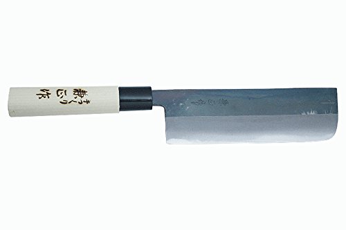 Kanetsune Nakiri 165mm With Plastic Bolster Magnolia wood handle,