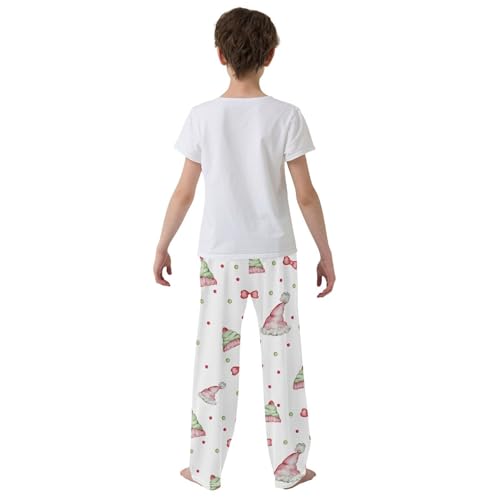 Boys' Pants Christmas Hats Dots Funny Long Bottoms Jogger Pants Elastic Waist Trousers with Pockets S-XL3