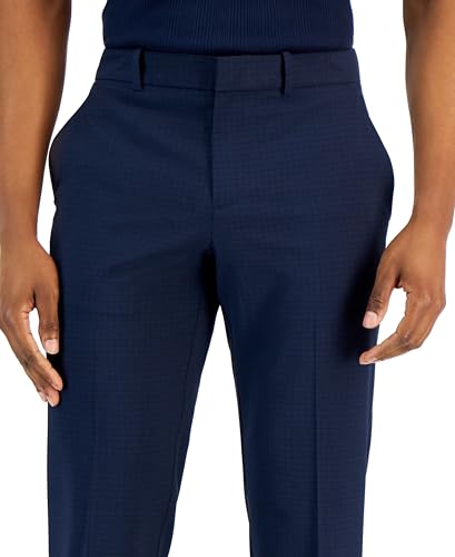 Perry Ellis Portfolio Mens Modern Fit Dress Pants Navy 34 x 304