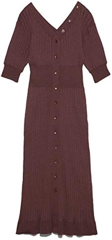 Amazon Co Jp スナイデル フロントボタンデザインニットワンピ Swno4031 レディース Moc 日本 F Free サイズ 服 ファッション小物