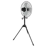 kaitou 工業扇風機 工場扇 床置き 工業扇 工業用扇風機 50cm 3枚羽根 大型 業務用 送風機 換気 風量3段階 首振り 高さ調節 熱中症対策 (グレー)