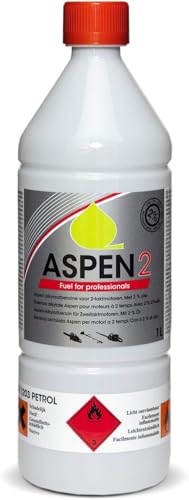 Greenstar 1 Liter Vorgemischt 2-takt Alkylate Benzin (50:1) - Benzinflasche aus Kunststoff - Benzin - Kraftstoffbehälter