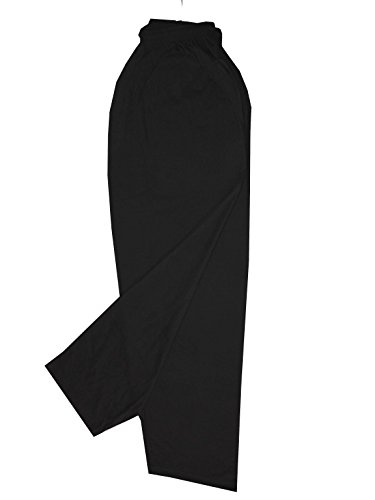 Image of CURVACEOUS CLOTHING Plus Size Cotton Black Lounger Trousers Inside Leg 27 INCHES (2XL (18/20))
