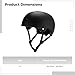 Black Adjustable Skateboard Helmet with MIPS, Eps Foam, and Breathable Design for Sports